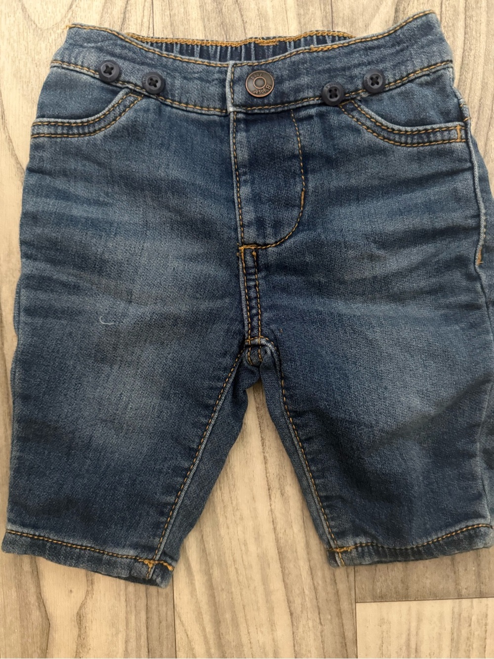 Oshkosh B’gosh Baby Dark Blue Denim Shorts with Adjustable Waist